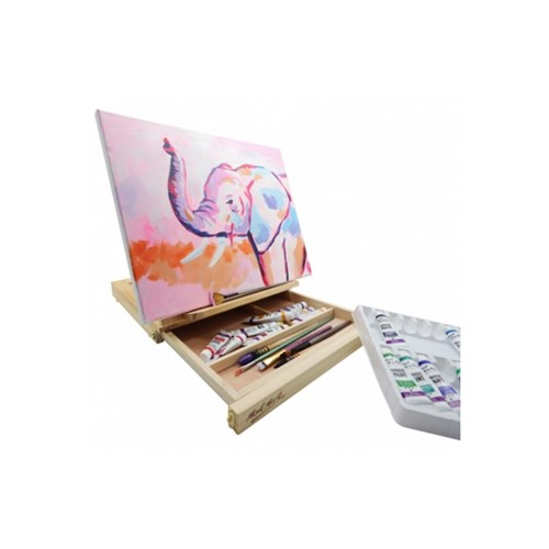 MONT MARTE TABLE TOP EASEL WITH DRAWER, PINE1